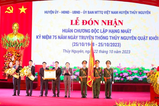 Huyện Thủy Nguyên kỷ niệm 75 năm truyền thống quật khởi, đón nhận Huân chương Độc lập hạng Nhất
