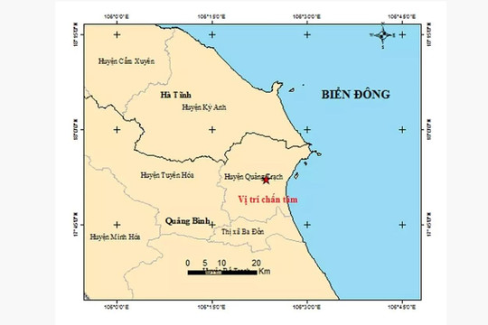 Động đất mạnh 4 độ richter tại Quảng Bình