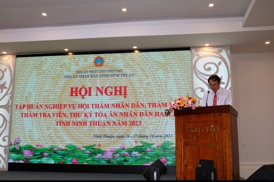 TAND tỉnh Ninh Thuận tổ chức Hội nghị tập huấn nghiệp vụ năm 2023
