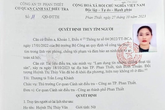 Bình Thuận: Truy tìm vợ chồng chủ hụi bỏ trốn