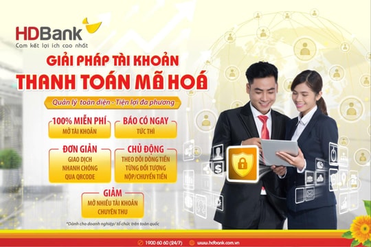 HDBank triển khai giải pháp tài khoản thanh toán mã hoá siêu tiện lợi cho doanh nghiệp
