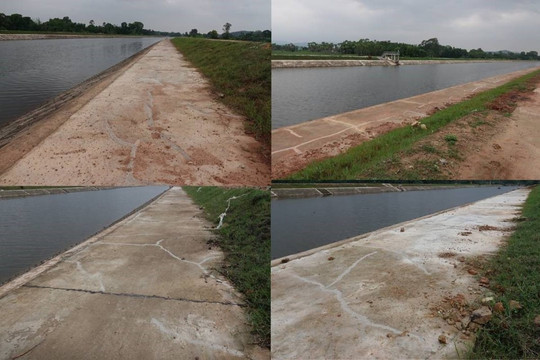Thanh Hóa chỉ đạo khẩn trương kiểm tra công trình cải tạo kênh Than chưa bàn giao đã hư hỏng