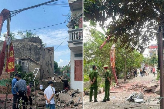 Nổ lớn làm sập nhà tạm, 1 người thiệt mạng