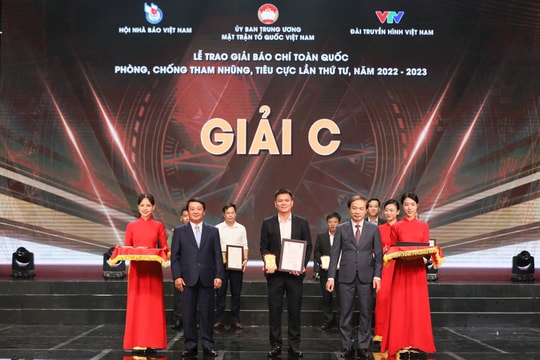 Báo Công lý đạt giải C Giải Báo chí toàn quốc Phòng, chống tham nhũng, tiêu cực