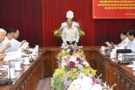 Lên phương án dời các cơ sở sản xuất gây ô nhiễm môi trường trong khu đô thị, khu dân cư