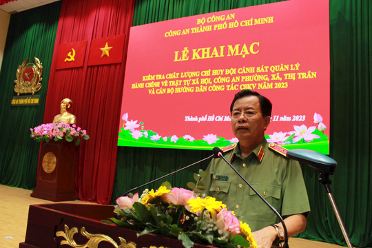 Công an TP.HCM kiểm tra chất lượng Cảnh sát khu vực năm 2023