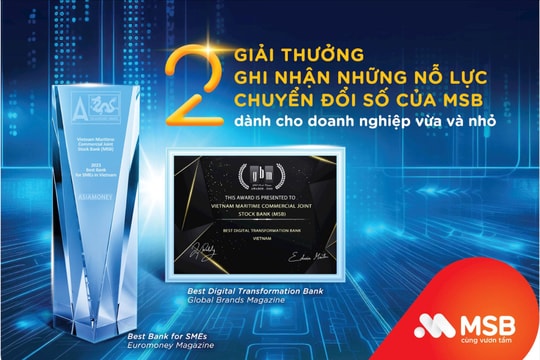 MSB nhận 2 giải thưởng quốc tế về giải pháp cho doanh nghiệp