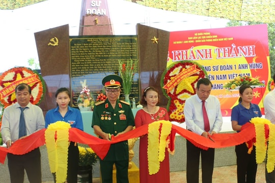 Khánh thành Đài vinh danh chiến công Sư đoàn 1 Anh hùng Quân giải phóng miền Nam