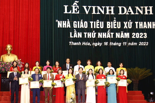 Thanh Hóa: Vinh danh các Nhà giáo tiêu biểu