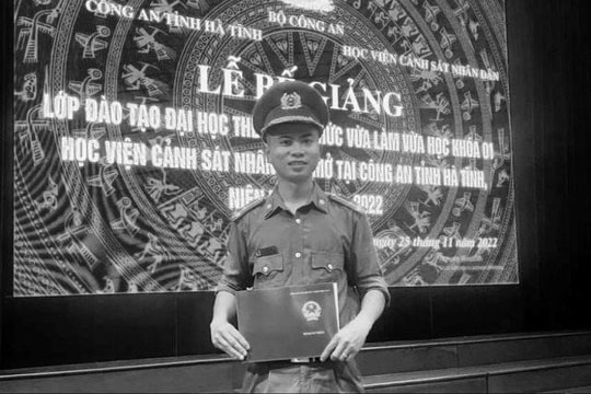 Thượng úy Trần Trung Hiếu đã hi sinh sau nhiều ngày cứu chữa