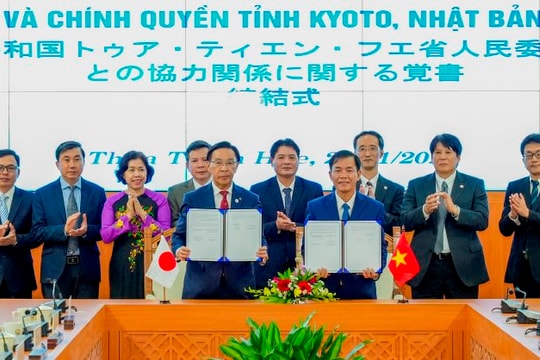 Tăng cường quan hệ hữu nghị, hợp tác giữa Thừa Thiên Huế và Kyoto