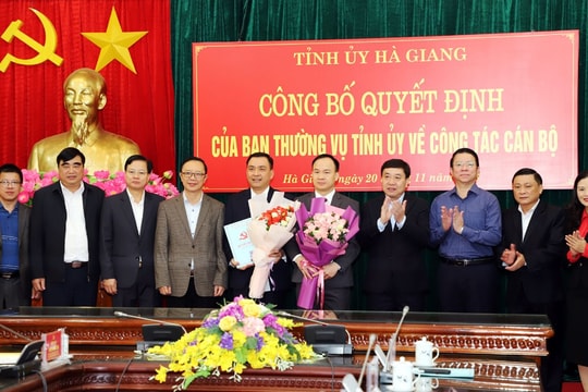 Bổ nhiệm, luân chuyển cán bộ Tỉnh ủy Hà Giang