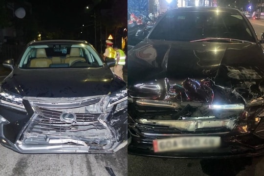 Tạm giữ nam, nữ tài xế cho xe ô tô "húc nhau" trên đường