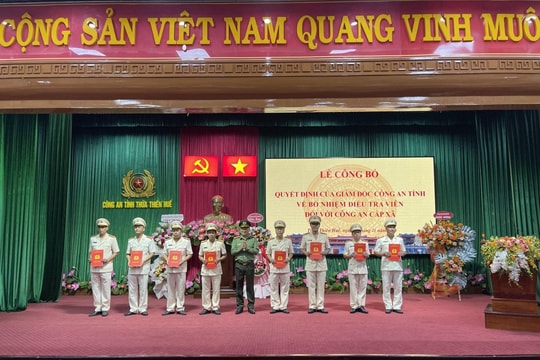 Bổ nhiệm 141 điều tra viên cho chỉ huy công an cấp xã