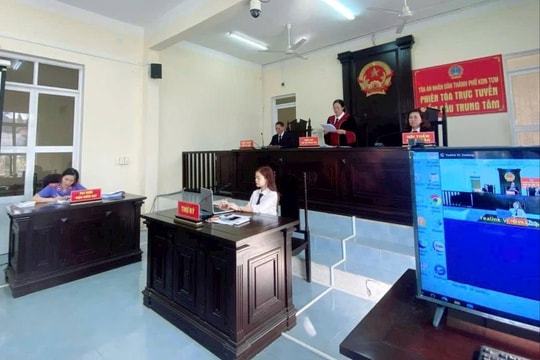 TAND TP Kon Tum tổ chức 6 phiên tòa xét xử trực tuyến