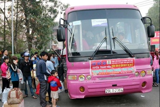 Hà Nội: Hỗ trợ vé xe cho 5.000 công nhân về quê ăn Tết