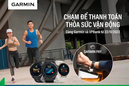 VPBank hợp tác với Garmin ra mắt hình thức thanh toán bằng đồng hồ thông minh