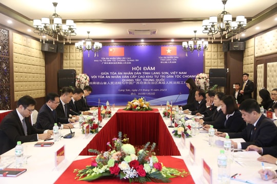 Hội đàm giữa TAND tỉnh Lạng Sơn và TAND cấp cao Khu tự trị dân tộc Choang Quảng Tây, Trung Quốc
