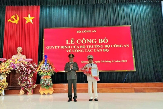 Phó Giám đốc Công an tỉnh Nghệ An làm Giám đốc Công an tỉnh Quảng Trị