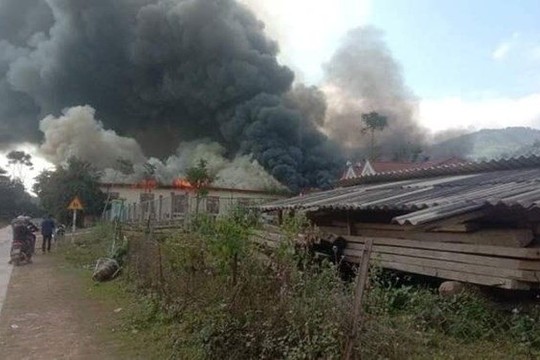 Cháy trường học ở Sơn La, 1 học sinh thiệt mạng