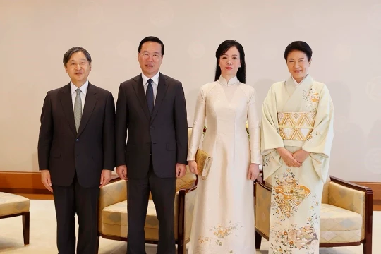 Chủ tịch nước Võ Văn Thưởng hội kiến Nhà vua Nhật Bản Naruhito