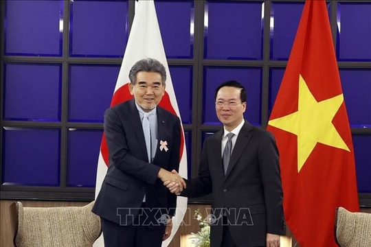 Chủ tịch nước Võ Văn Thưởng tiếp lãnh đạo Hiệp hội Chuyên gia Nhật Bản-Việt Nam