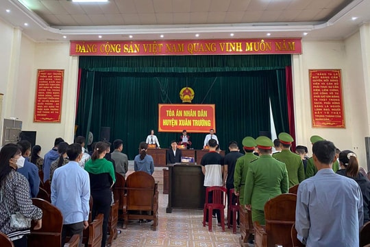 TAND huyện Xuân Trường xét xử lưu động vụ án gây rối trật tự công cộng