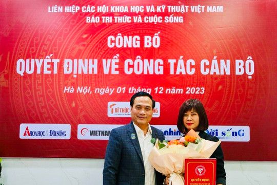 Bà Nguyễn Thị Mai Hương giữ chức Tổng Biên tập Báo Tri thức và Cuộc sống