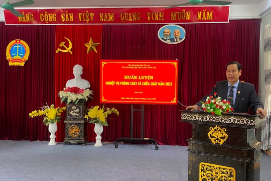 TAND tỉnh Thừa Thiên Huế: Huấn luyện nghiệp vụ phòng cháy và chữa cháy năm 2023