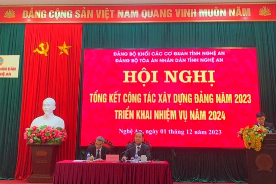 TAND tỉnh Nghệ An: Tổng kết công tác xây dựng Đảng năm 2023, triển khai nhiệm vụ năm 2024