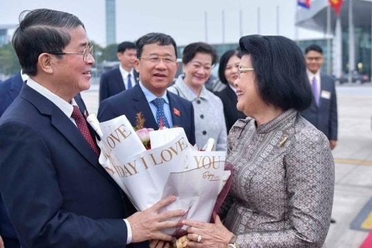 Chủ tịch Quốc hội Campuchia Khuon Sudary kết thúc tốt đẹp chuyến thăm chính thức Việt Nam