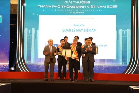 EVNNPC nhận giải thưởng Thành phố Thông minh Việt Nam 2023