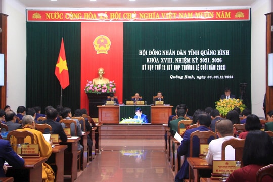  HĐND tỉnh Quảng Bình thông qua 25 Nghị quyết tại Kỳ họp thứ 12 