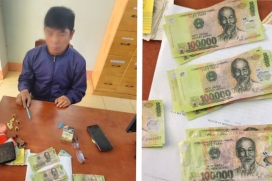 Tóm gọn cặp đôi mang tiền giả vào chợ mua đồ