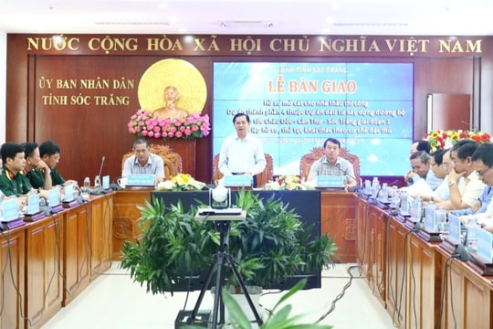 Bàn giao mỏ cát thi công cao tốc Châu Đốc - Cần Thơ - Sóc Trăng