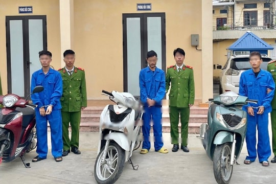 Khởi tố nhóm đối tượng có nhiều tiền án trộm cắp liên tỉnh