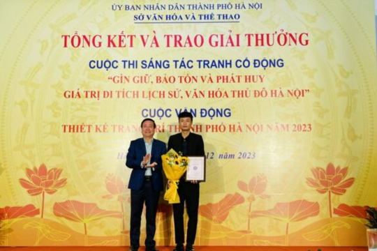 Hà Nội: Trao giải Cuộc thi tranh cổ động 'Gìn giữ, bảo tồn và phát huy giá trị di tích lịch sử, văn hóa Thủ đô Hà Nội'