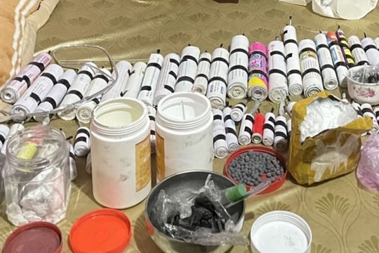 Phát hiện nhiều thanh, thiếu niên chế tạo pháo trái phép