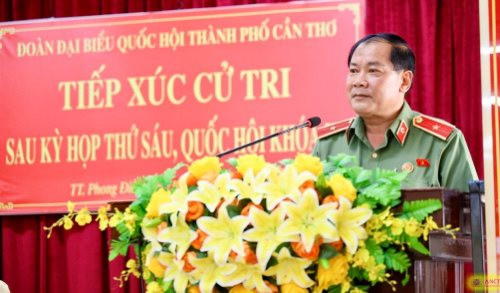Giám đốc Công an TP Cần Thơ tiếp xúc cử tri tại huyện Phong Điền
