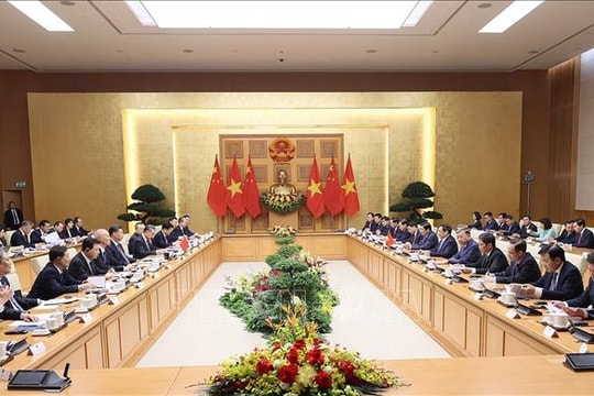 Thủ tướng Phạm Minh Chính hội kiến Tổng Bí thư, Chủ tịch nước Trung Quốc Tập Cận Bình