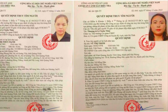 Truy tìm hai người phụ nữ liên quan đến vụ việc có dấu hiệu lừa đảo