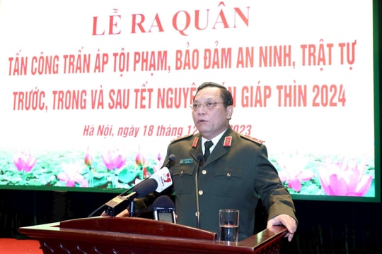 Công an Hà Nội ra quân trấn áp tội phạm bảo đảm an ninh, trật tự dịp Tết Nguyên đán