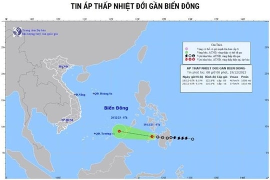 Áp thấp nhiệt đới sắp vào Biển Đông
