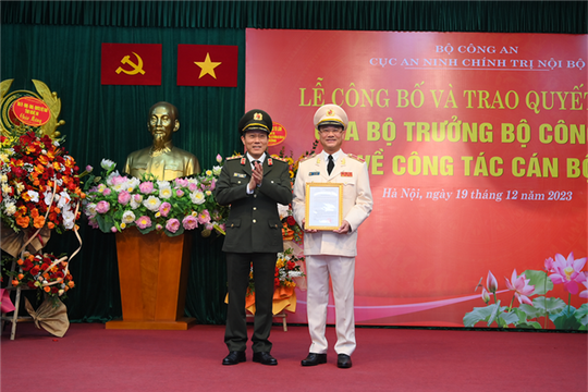 Giám đốc Công an tỉnh Nghệ An giữ chức vụ Cục trưởng Cục An ninh chính trị nội bộ