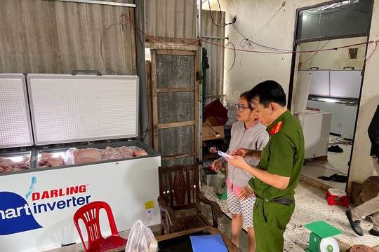 Phát hiện kho hàng thực phẩm đông lạnh bán hàng “lậu” ở Huế