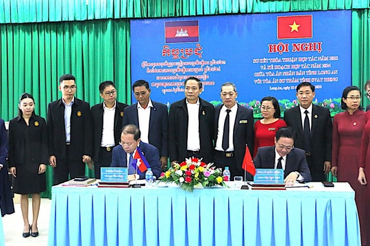 Thỏa thuận hợp tác giữa TAND tỉnh Long An và Tòa án sơ thẩm tỉnh Svay Rieng