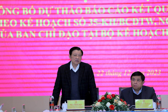 Công bố kết quả kiểm tra Ban cán sự đảng Bộ Kế hoạch và Đầu tư