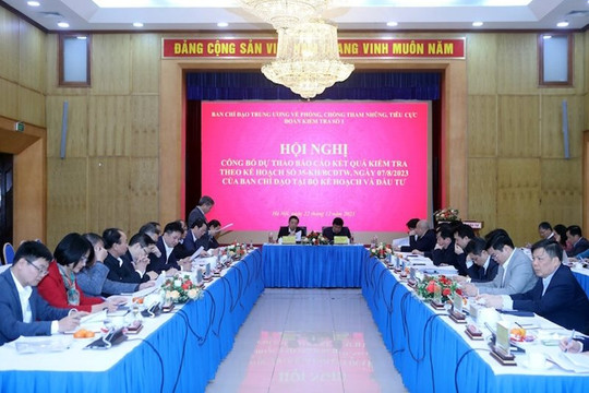 Công bố kết quả kiểm tra Ban cán sự đảng Bộ Kế hoạch và Đầu tư