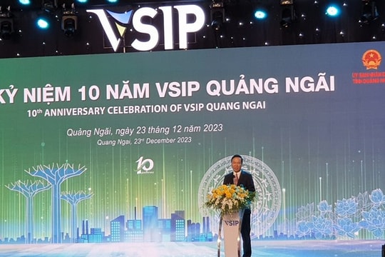Chủ tịch nước Võ Văn Thưởng dự Lễ kỷ niệm 10 năm VSIP Quảng Ngãi 