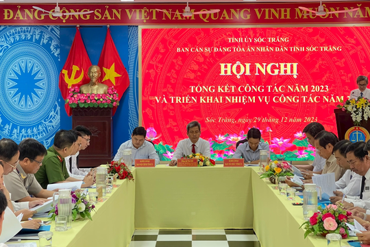 Ban cán sự đảng TAND tỉnh Sóc Trăng tổng kết công tác năm 2023